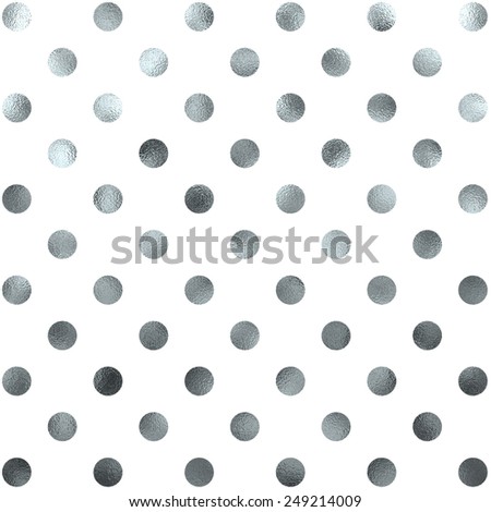Silver White Polka Dot Pattern Swiss Dots Texture Digital Paper Background