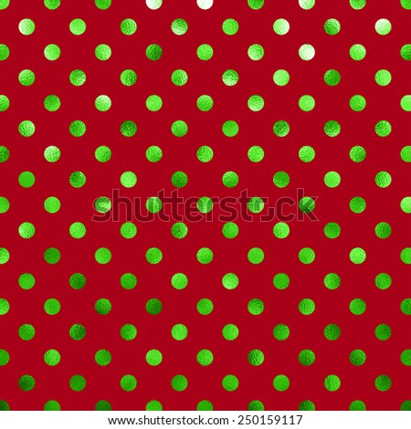 Green Red Christmas Metallic Foil Polka Dot Pattern Swiss Dots Texture Paper Color Background