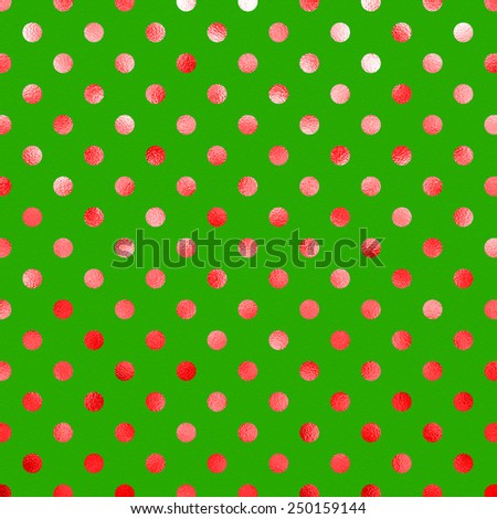 Green Red Christmas Metallic Foil Polka Dot Pattern Swiss Dots Texture Paper Color Background