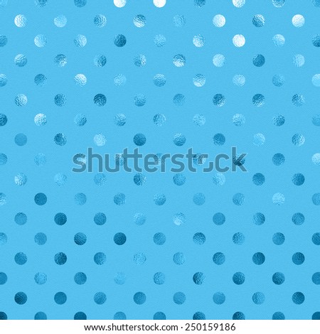 Blue Metallic Foil Polka Dot Pattern Swiss Dots Texture Paper Color Background