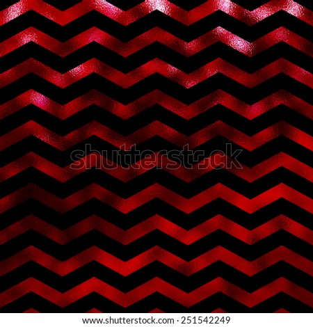 Red Faux Foil Metallic Chevron Pattern Black Chevrons Texture Zig Zag Background