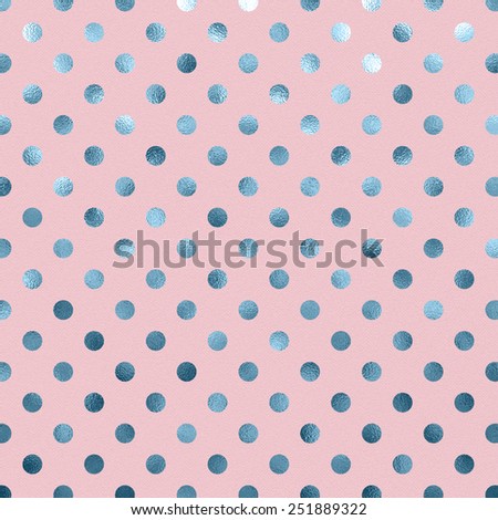 Pink Blue Metallic Foil Polka Dot Pattern Swiss Dots Texture Paper Color Background