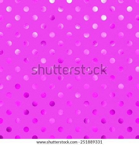 Pink Metallic Foil Polka Dot Pattern Swiss Dots Texture Paper Color Background
