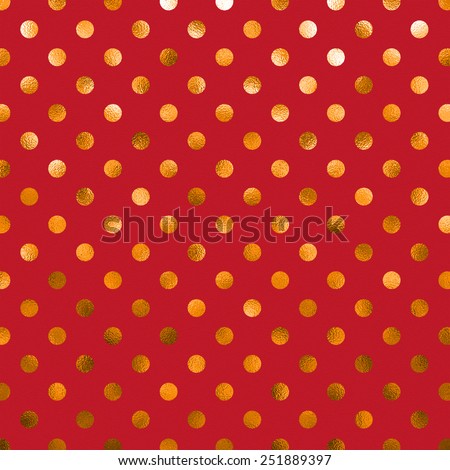 Red Orange Yellow Metallic Foil Polka Dot Pattern Swiss Dots Texture Paper Color Background