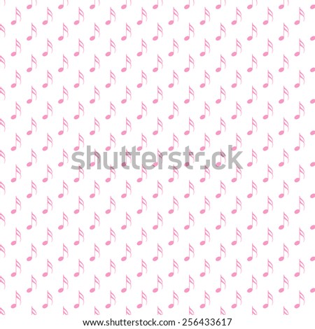 White and Pink Musical Notes Polka Dots Background Pattern Texture