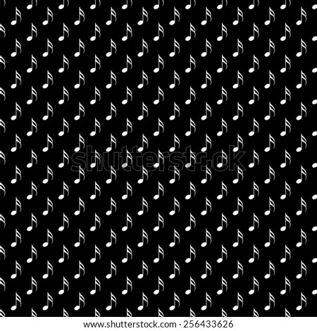 Black and White Musical Notes Polka Dots Background Pattern Texture