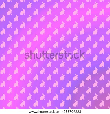 Pink Purple Bunnies Background Bunny Pattern Texture