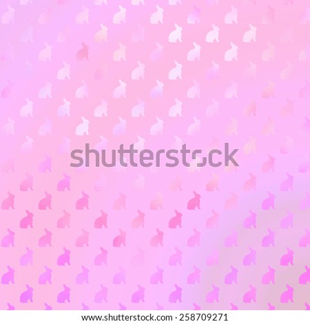 Purple Pink Bunnies Faux Foil Metallic Background Bunny Pattern Texture