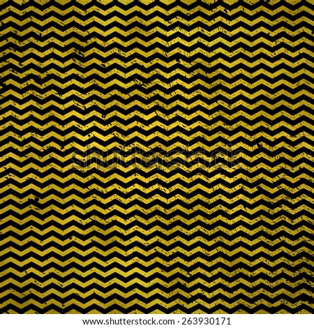 Gold Metallic Faux Foil on Black Chevron Pattern Chevrons Texture Zig Zag Background