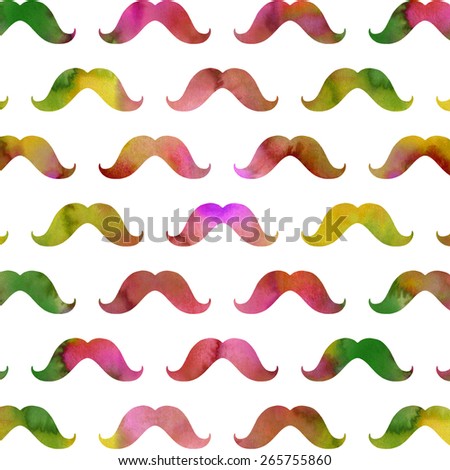 Pink Watercolor Tie Dye Mustache Pattern Mustaches Texture
