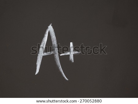 Chalkboard A+ Blackboard Background Retro Style Charcoal Gray Chalk Board