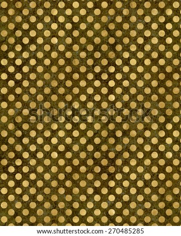 Gold and Black Polka Dots Faux Foil Metallic Background Pattern Texture