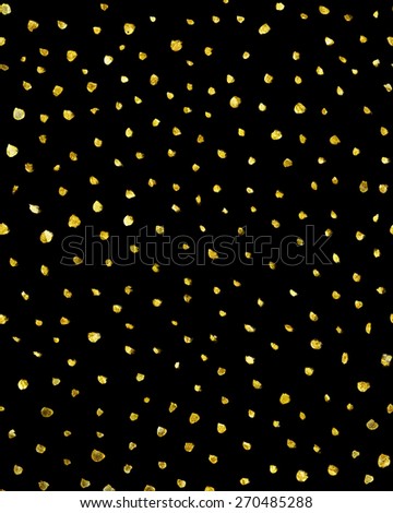 Gold and Black Paint Flecks Faux Foil Metallic Background Pattern Texture