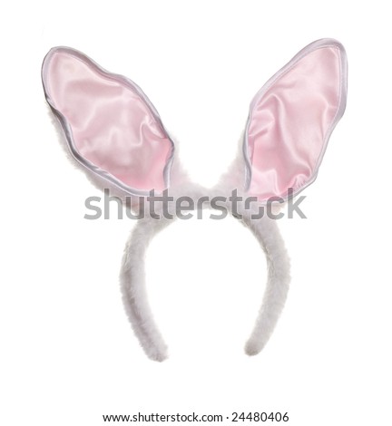 Easter bunny ears isolated on white background