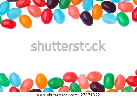 jelly beans isolated on a white background