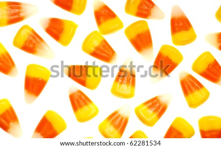 candy corn isolated on a pure white background