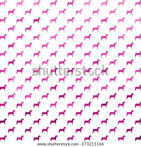 Pink and White Dogs Faux Foil Metallic Dog Polka Dots Background Pattern Texture