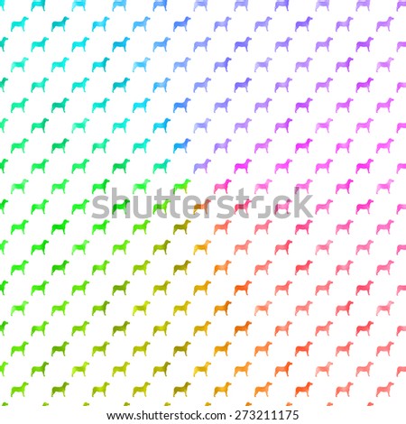 Rainbow Dogs Faux Foil Metallic Dog Polka Dots Background Pattern Texture