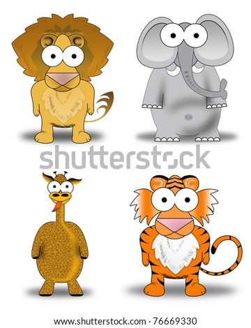 Pictures Of Giraffes In The Wild. stock photo : four wild