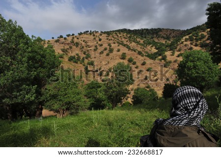 KURDISTAN, IRAQ -  MAY 15:  Militants in the Qandil Mountains, PKK (The Kurdistan Workers  Party)  militants on May 15, 2013 in Kurdistan, Qandil, Iraq.