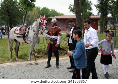 ISTANBUL  - TURKEY MAY 31:  javelin (cirit) Riding School at The \
