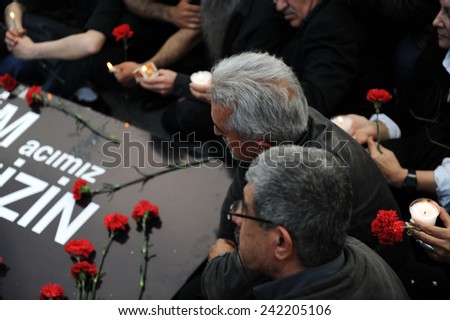 ISTANBUL, TURKEY - APRIL 24: Armenians across the world gather together to commemorate the Armenian Genocide of 1915. This demonstration took place April 24, 2010 in Istanbul, Turkey.