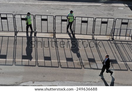 DIYARBAKIR, TURKEY - OCTOBER 18:  Security measures in front of the court where the trial of PKK on October 18.2010 in Diyarbakir, Turkey
