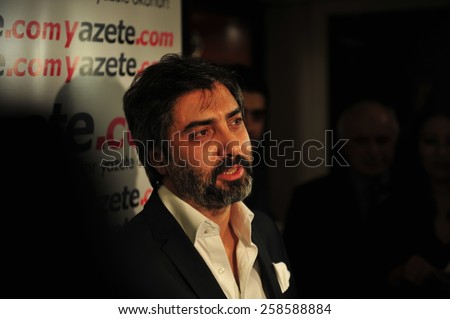 ISTANBUL, TURKEY - MARCH 23: Turkish actor, Necati Sasmaz  portrait on March 23, 2012 in Istanbul, Turkey.