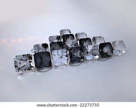 black and white diamonds on a white background