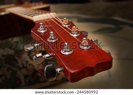 tuning guitar