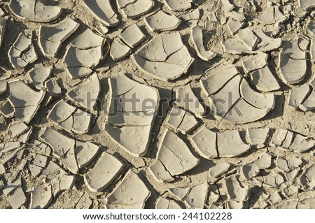 Dry soil at the former sea bed of the Aral sea, Aralsk, Kazakhstan. Evaporation of formerly one of four largest lakes in the world is considered one of the planet\'s worst environmental disasters.