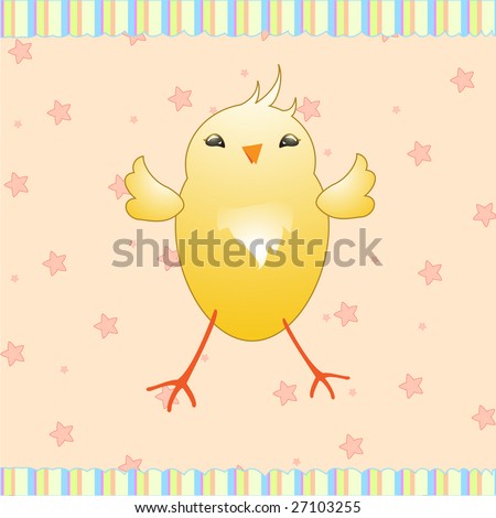 baby chicks cartoon. little yellow aby chick