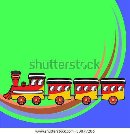 cartoon freight train
