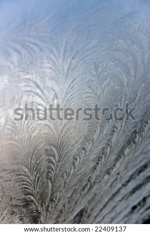 Ice crystals on a wind screen