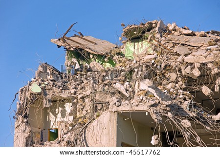 Demolished block of flats