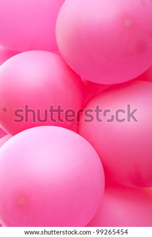 Background with bunch of pink balloons
