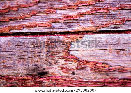 Painted Old Wooden Wall with sand on it. Background