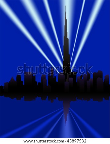 Dubai+skyline+vector+free