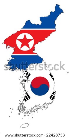 and South Korea with flag