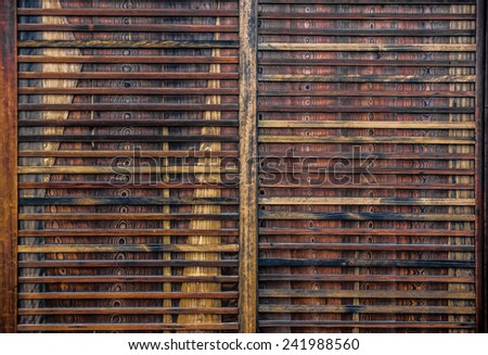 sliding wooden doors background and texture