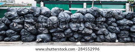 pile of garbage bags