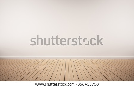 Oak wood floor with white wall