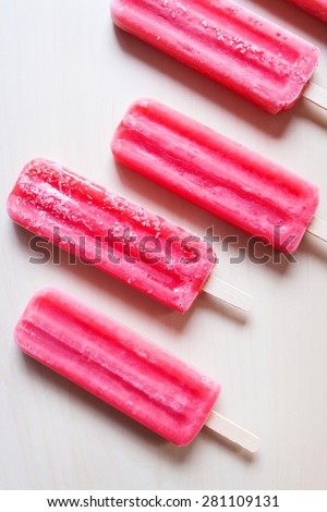 colored ice cream stick