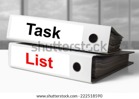 office binders task list todo
