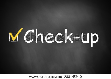 dark black chalkboard check-up checkbox marked