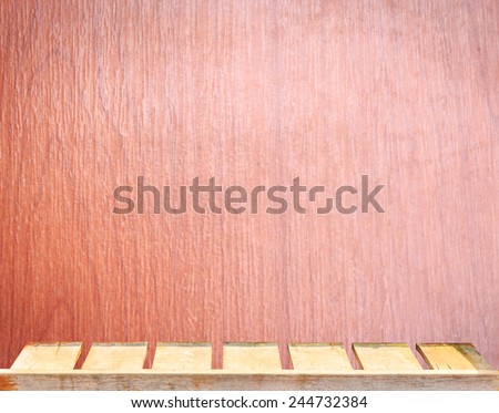 old wood table and Brown color wood texture background in format. Natural pattern swatch template in flat style.