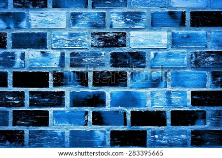 Blue Bricks /  Old brick wall
