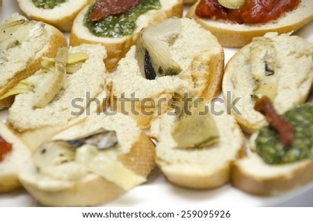 italian little party sandwiches