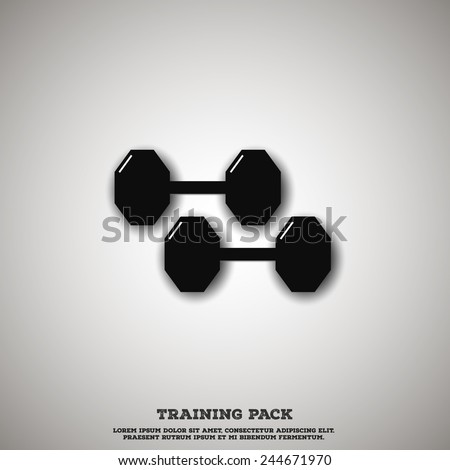 Crossfit Dumbbell set. Sport theme. Template for your design