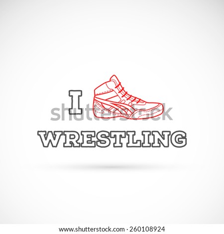 I love wrestling logotype. Fight theme.